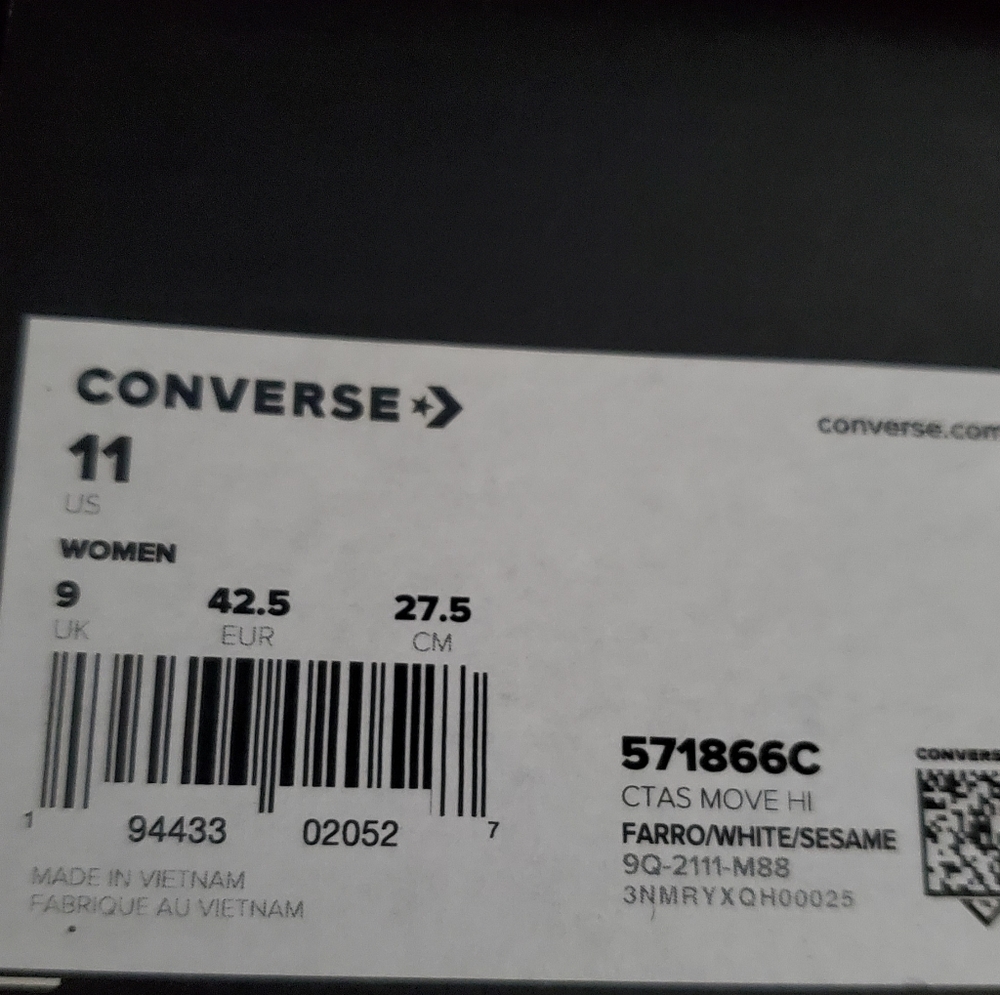 Converse CTAS MOVE HI PLATFORM WOMEN'S SZ - Picture 9 of 9